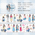 1 Roll Fashion Girl Stickers Tape WRBC