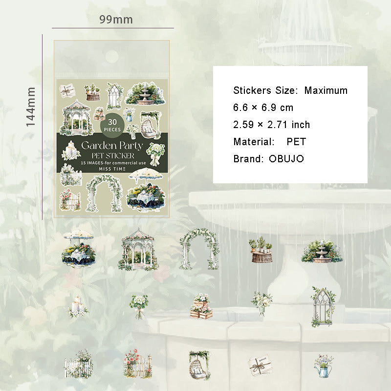 30 Pcs Home Household PET Stickers SGYJ