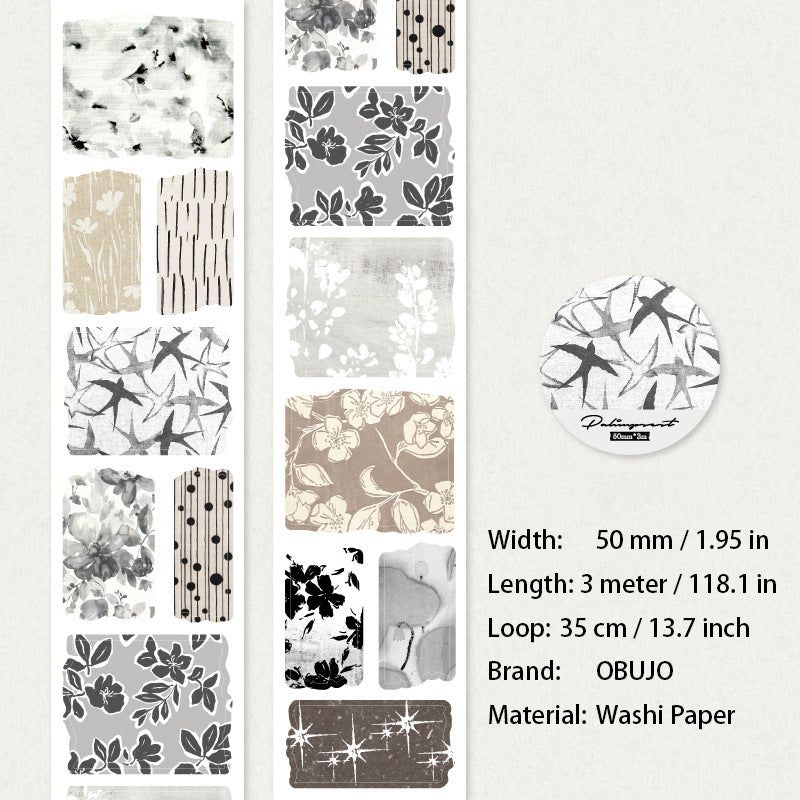 1 Roll Floral Washi Stickers Tape KSZY