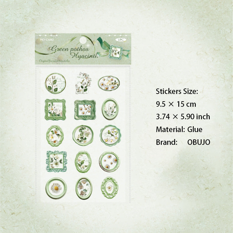 1 Sheet 3D Flowers Wax Seal Stickers HYXZ