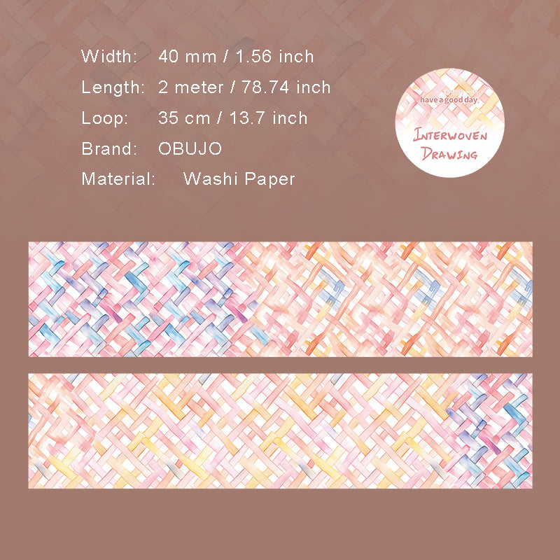 1 Roll Weaving Theme PET Tape JZHY