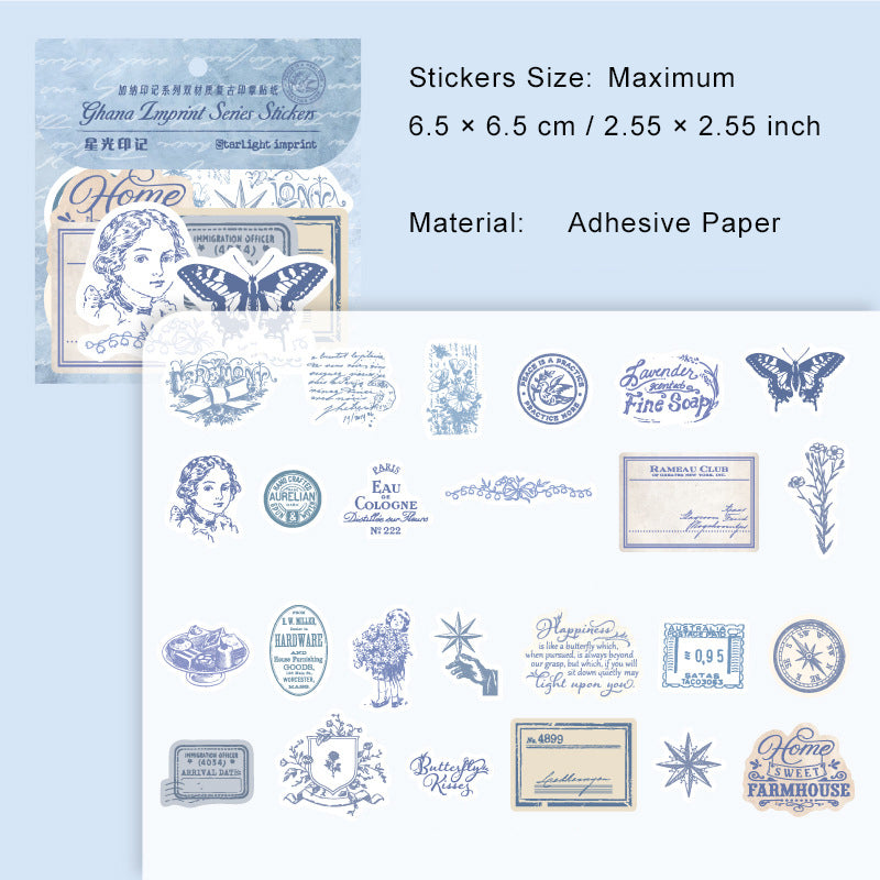 25 Pc Vintage Journal Stickers JNYJ