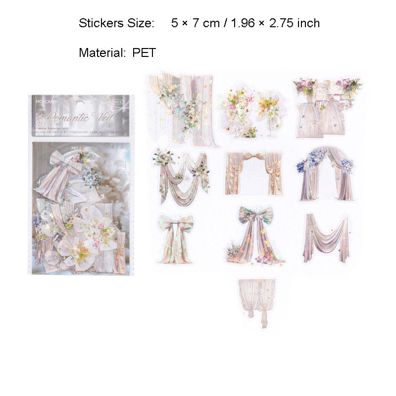 20 Pcs Wedding Decoration Theme PET Stickers WJXJ