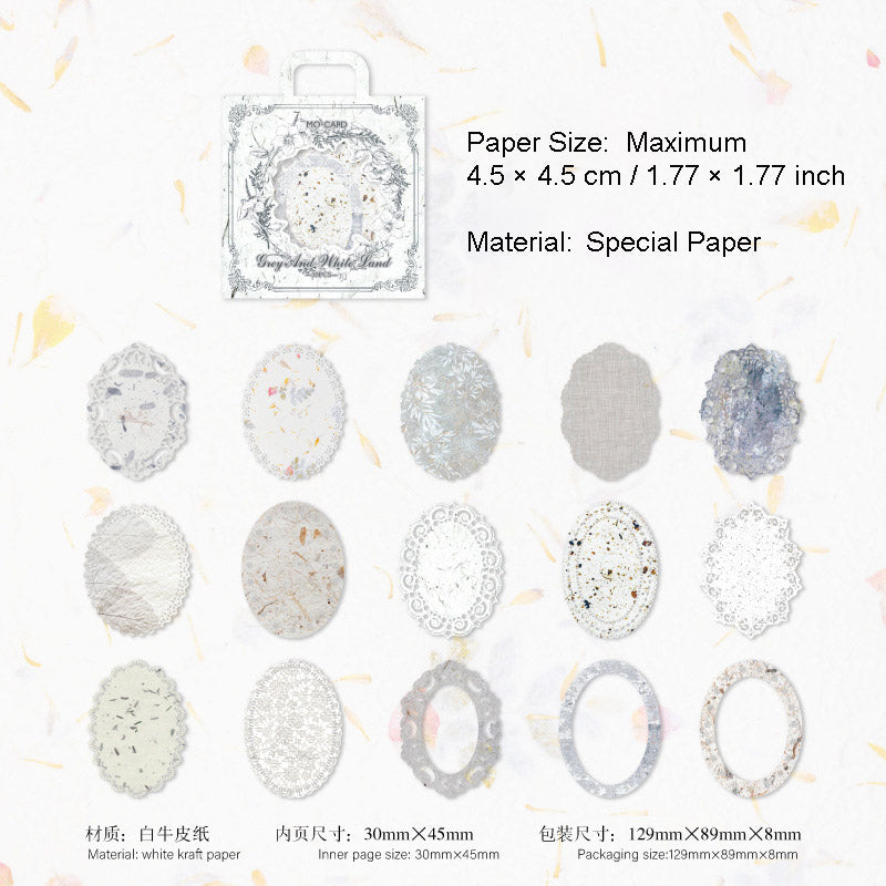 30 Pcs Lace Edged Background Paper LSGY