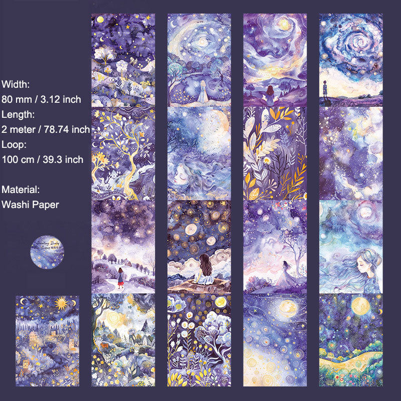 1 Roll Seasonal Painting Washi Stickers Tape SJHJ