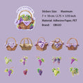 15 Pcs Fruit and Basket PET Stickers CGJXL