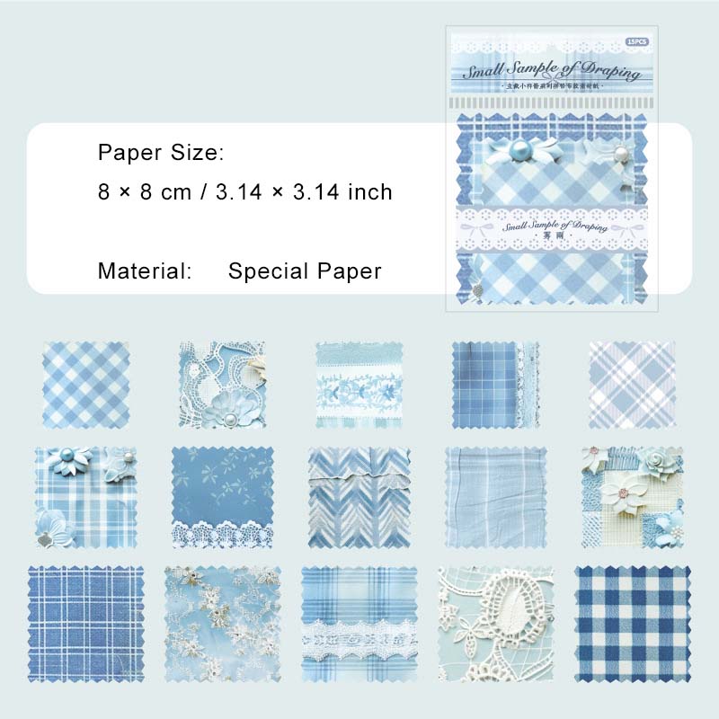 30 Pcs Fabric Texture Scrapbook Paper LCXYC