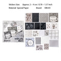 20 Pcs Aesthetic Embossed Journal Stickers YSJS