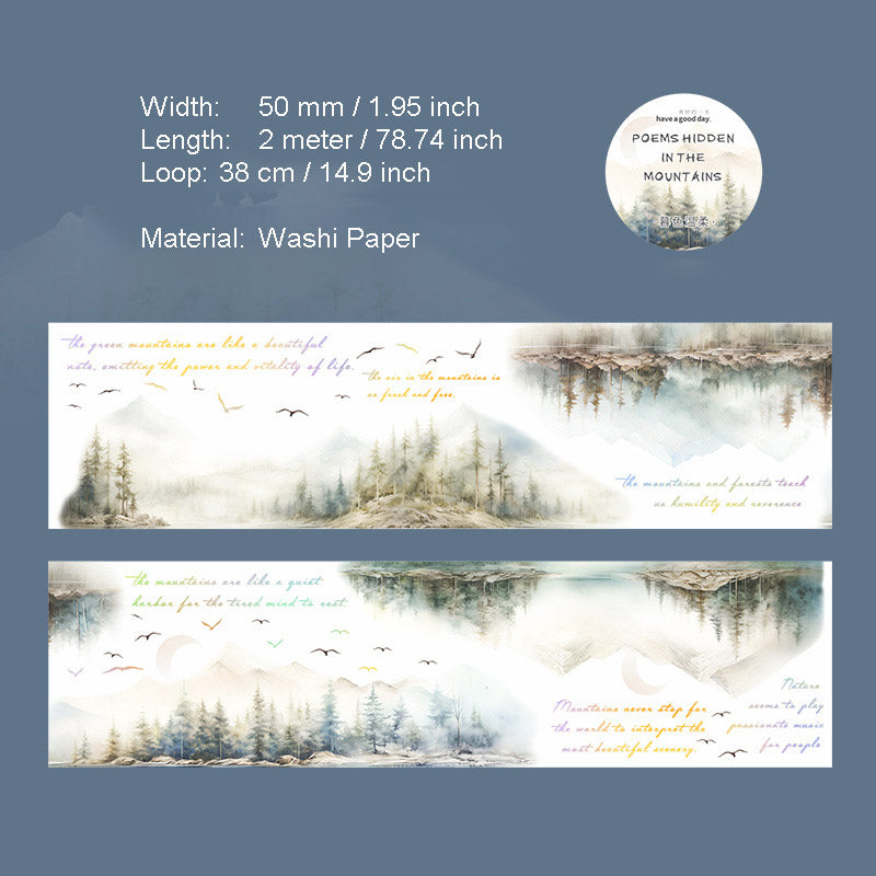 1 Roll Seasonal Forest Landscape Washi Tape CZSLJDS
