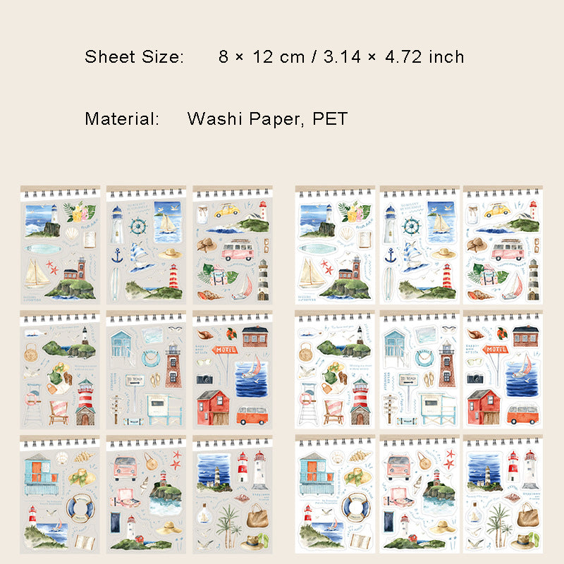 18 Sheets Lifestyle Stickers Book SHBJ