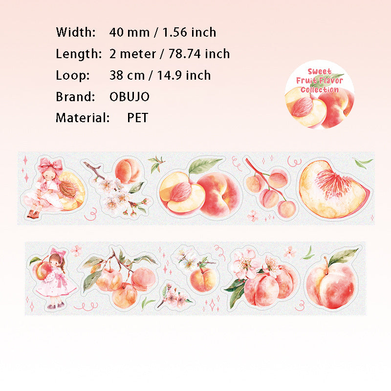 1 Roll Fruit PET Stickers Tape TTGWJ