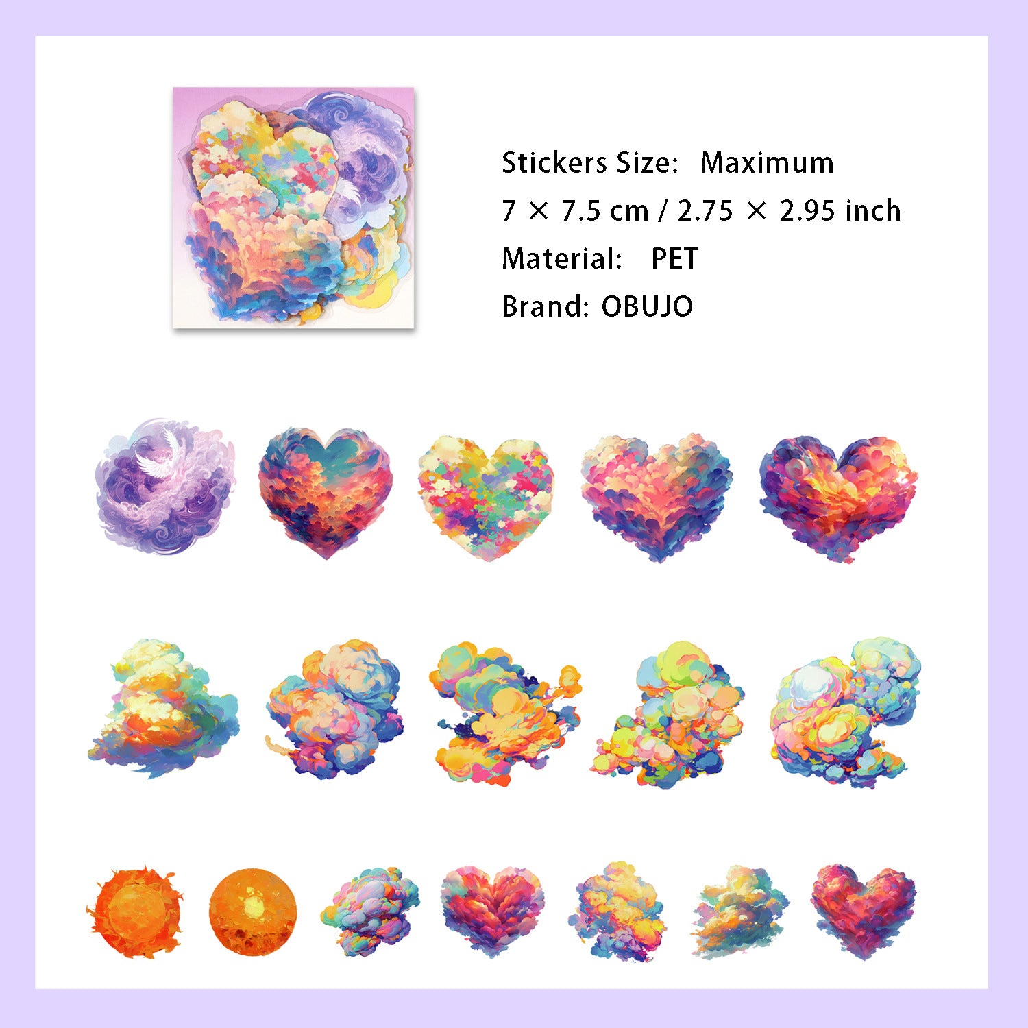 17 Pcs Garden Landscape PET Stickers YHYSJ