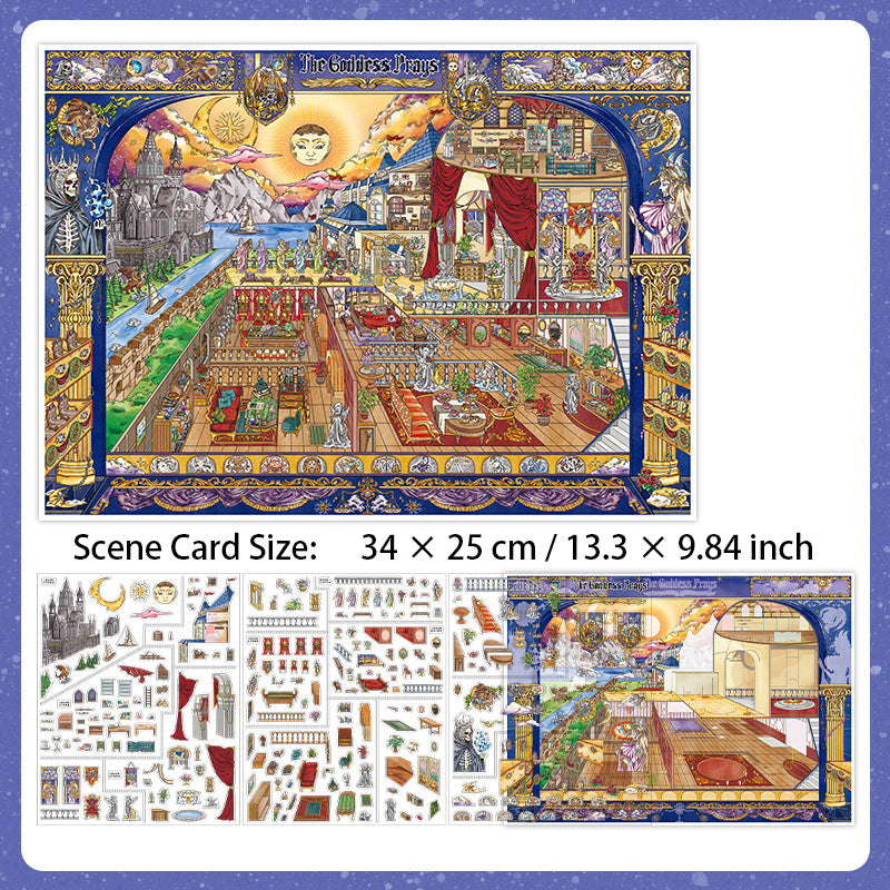 3D Loft Scene DIY Stickers Kit WDXW22