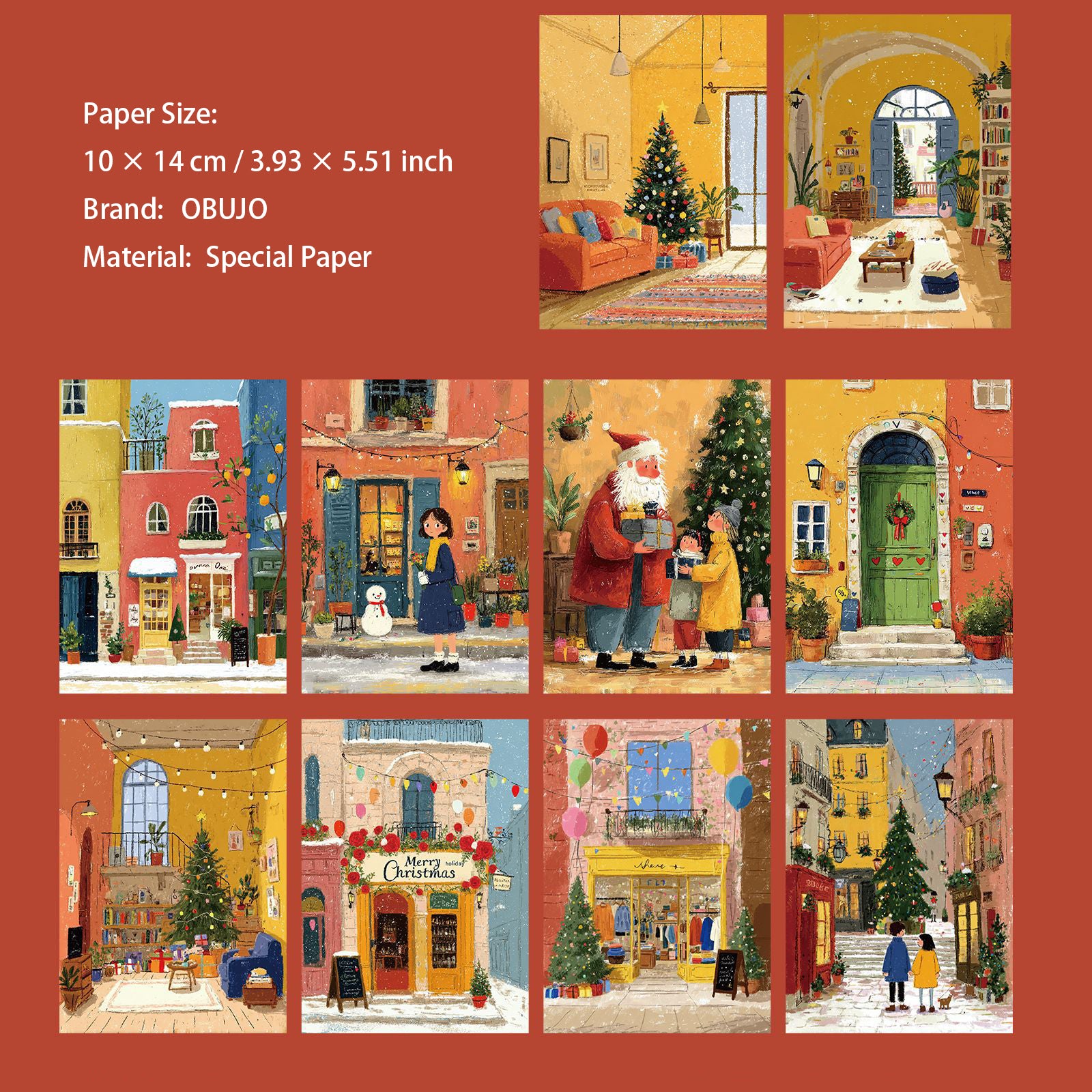 20 Pcs Christmas Night Journal Paper SDZY
