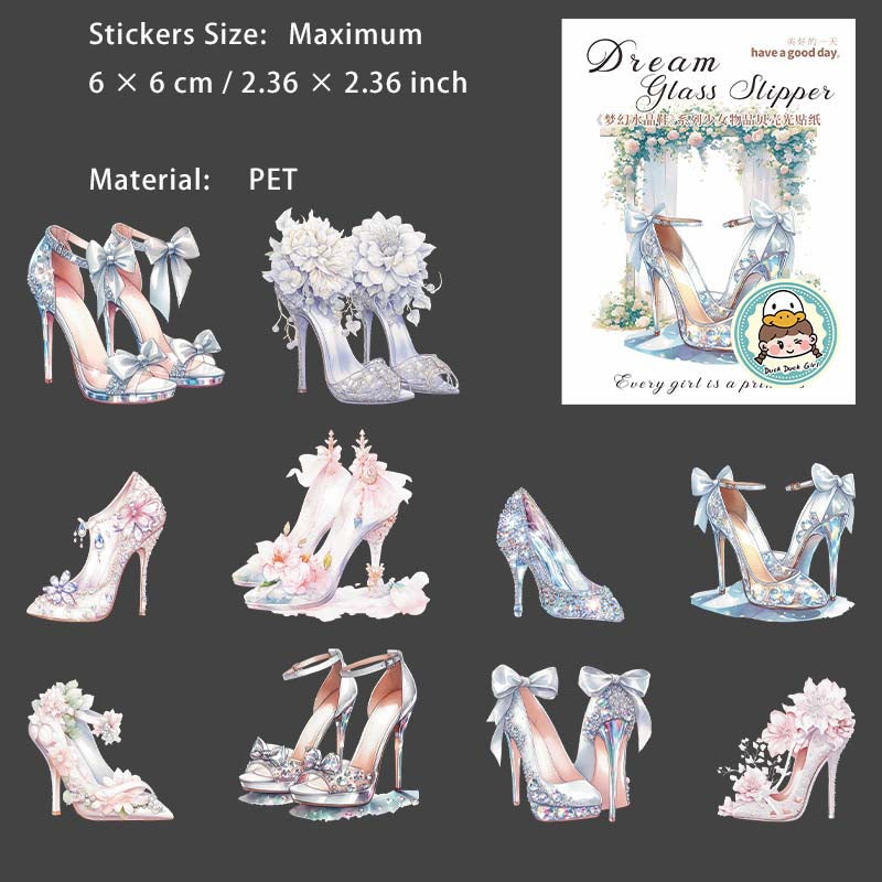 10 Pcs Dreamy Crystal High Heels MHSJX
