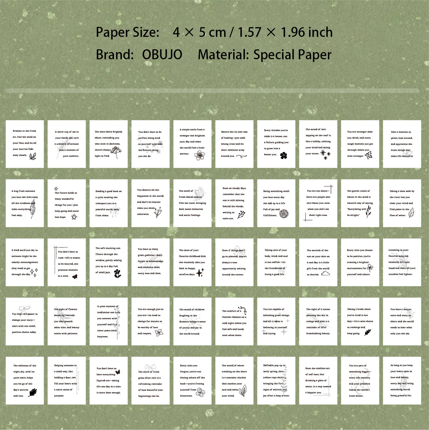 50 Pcs Dictionary Theme Journal Paper CHXL