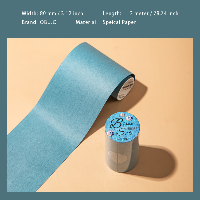 1 Roll Vintage Color Blank Paper KBJX