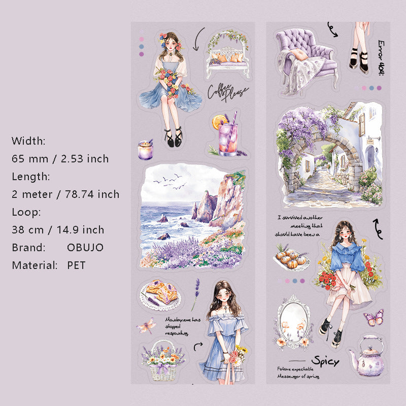 1 Roll Daily Life PET Stickers Tape RSGHS