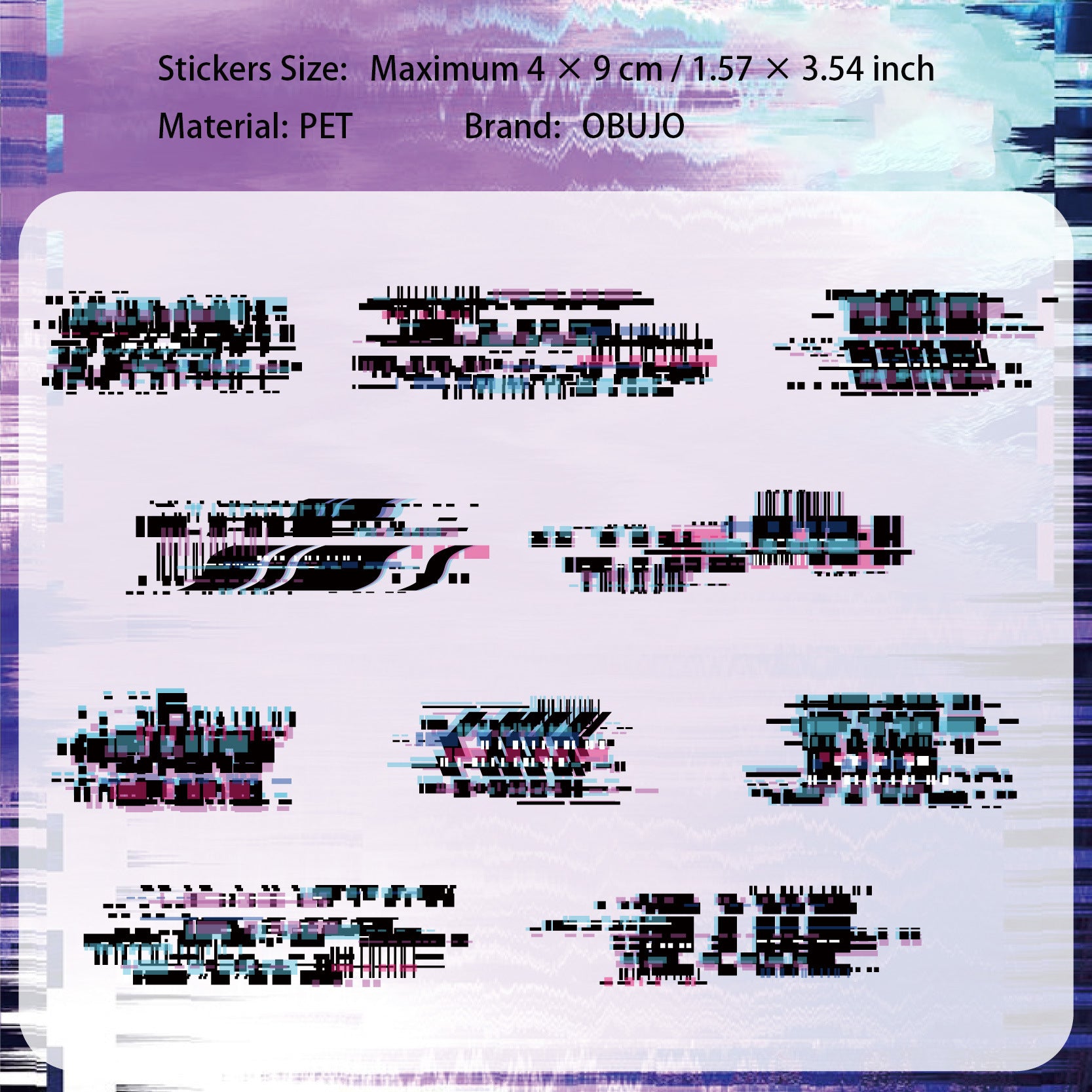 20 Pcs Punk Themed PET Stickers ZDKJ