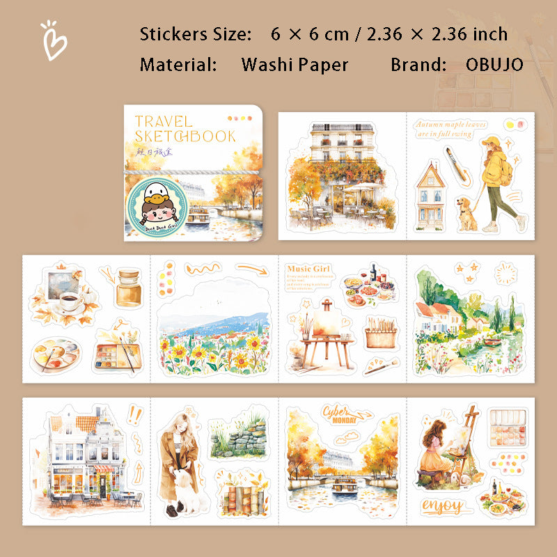 10 Sheets Travel Washi Stickers LXHB