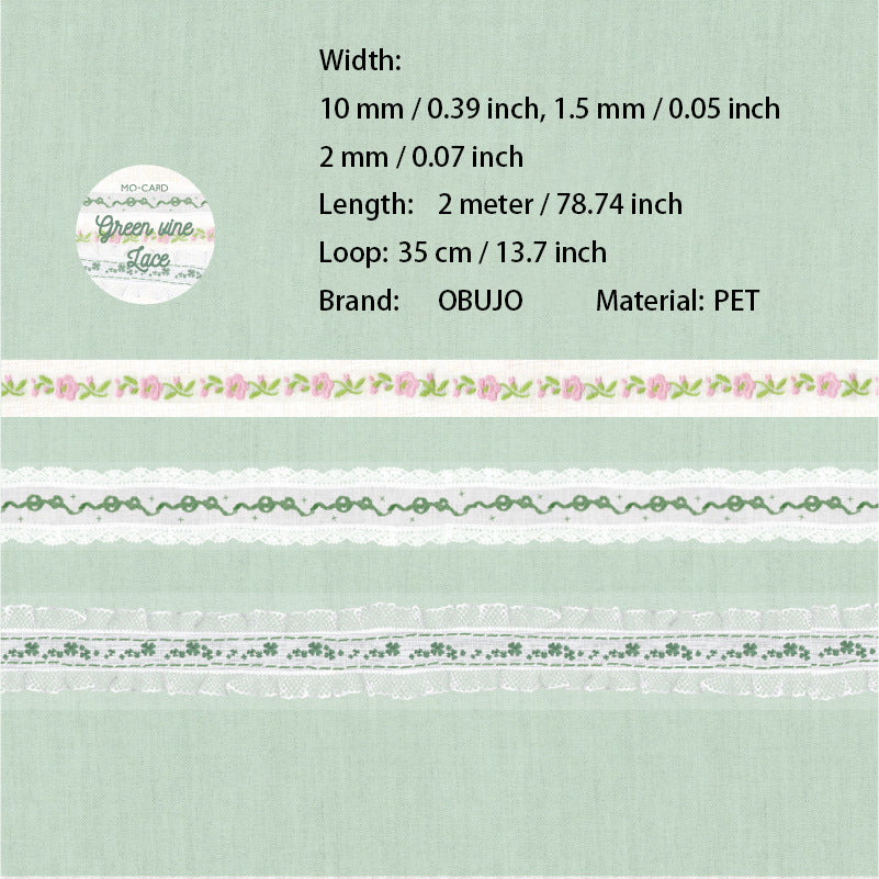 3 Roll Lace Theme PET Tapes Kit SZLS