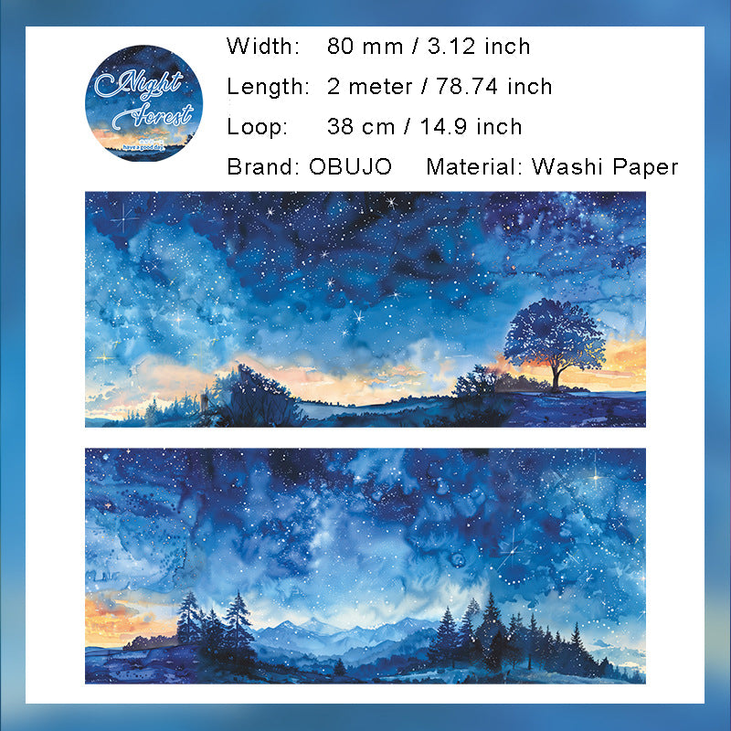 1 Roll Night Forest Washi Tape SLYW