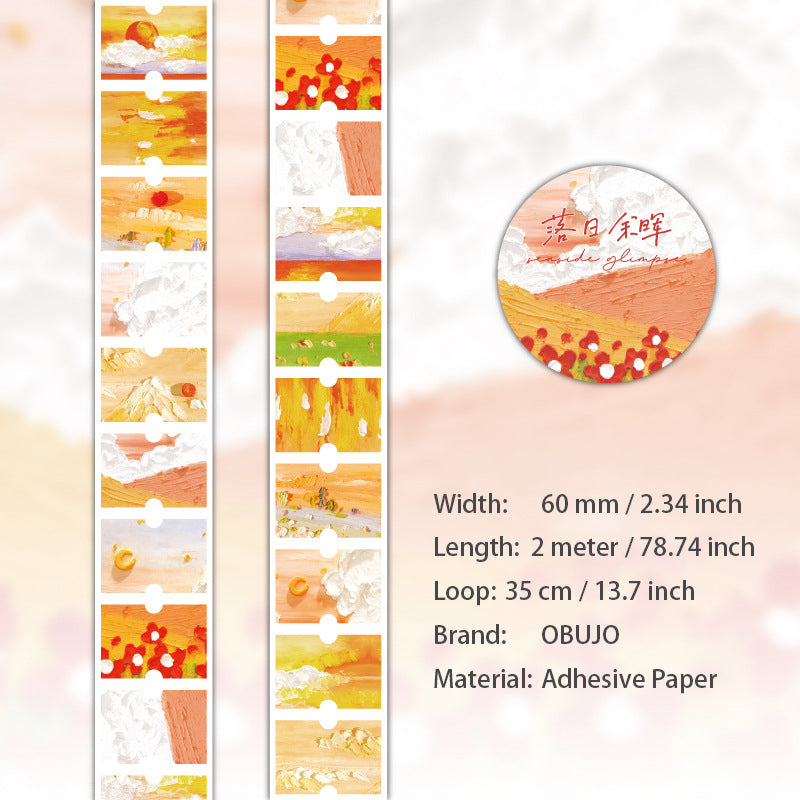 1 Roll Natural Landscape Stickers Tape BJYJ