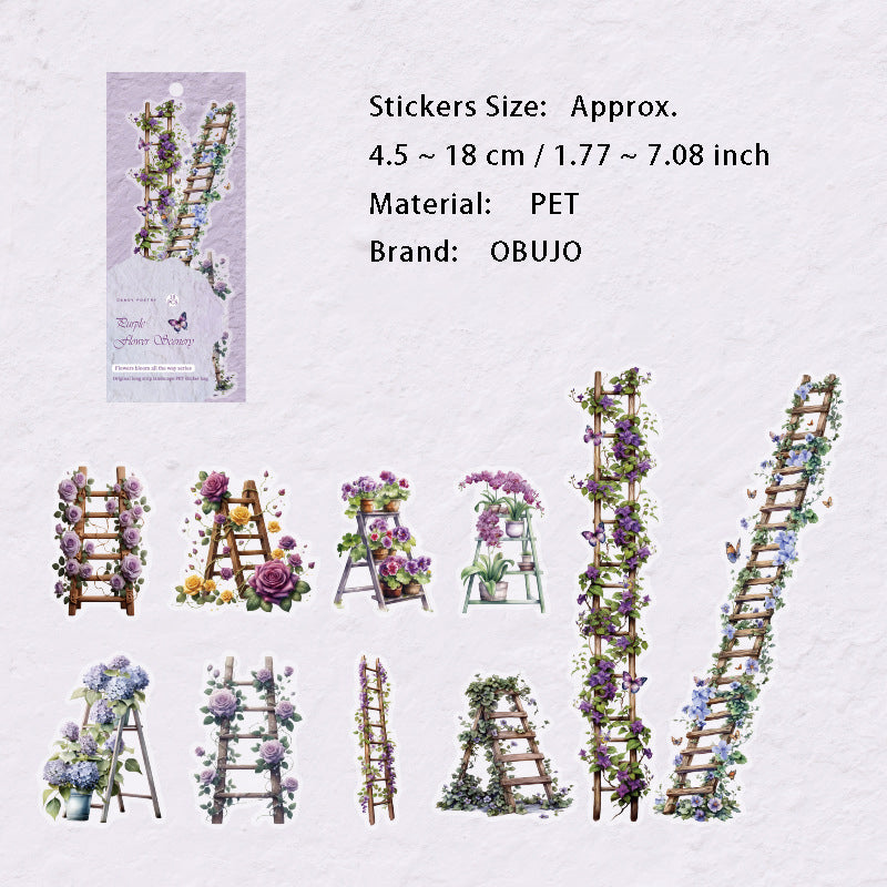 10 Pcs Garden Theme PET Stickers YLFH