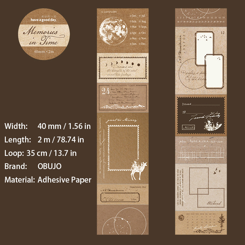 1 Roll Vintage Junk Journal Tape SJJY