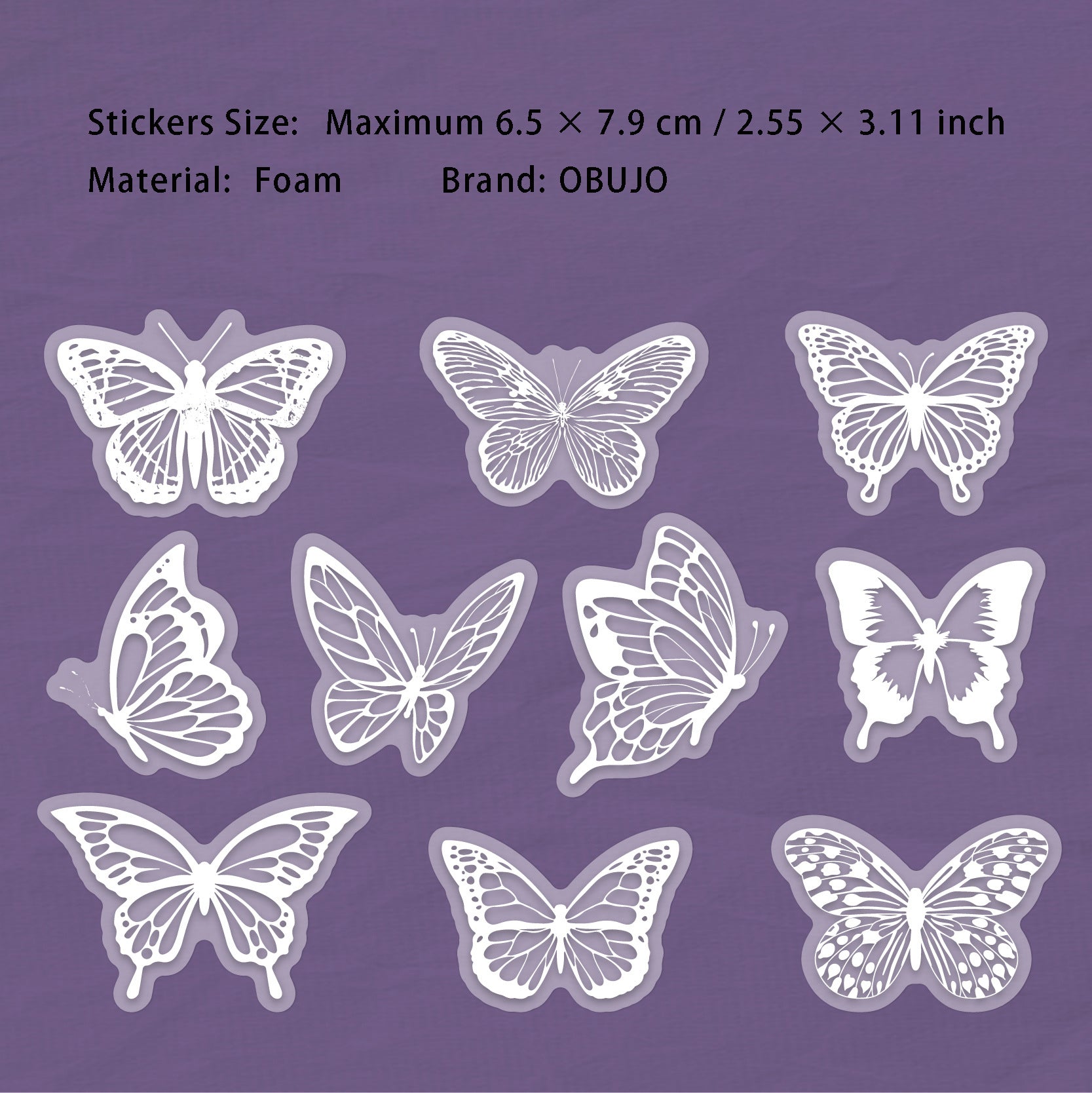 10 Pcs Flower Foam Stickers BWXL