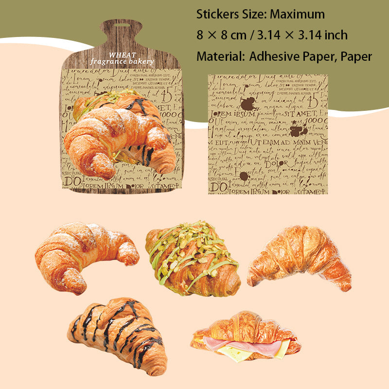 8 Pcs Baking Themed Stickers and Paper MXMBD