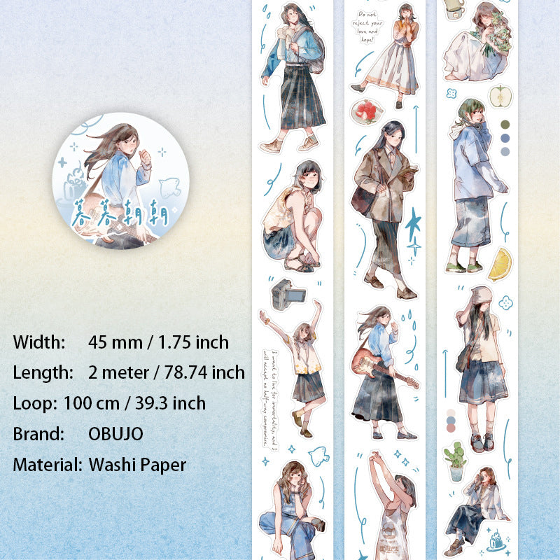 1 Roll Girl Daily Washi Tape SHZQ