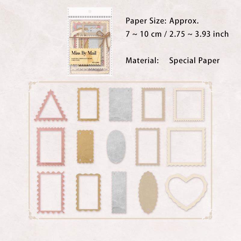 15 Pcs Hollow Cutout Scrapbook Paper KKSJ