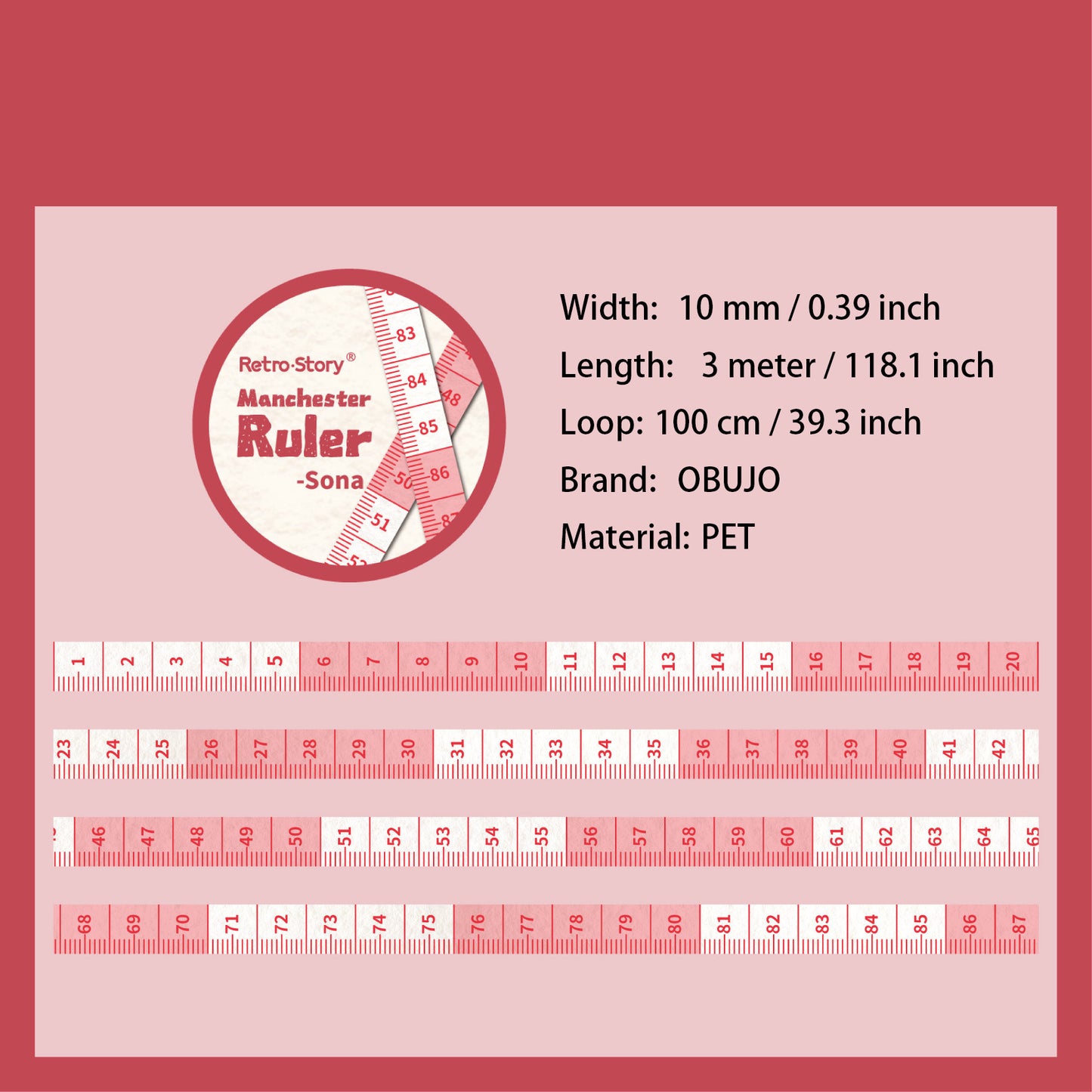 1 Roll Tape Measure PET Tape MCJC