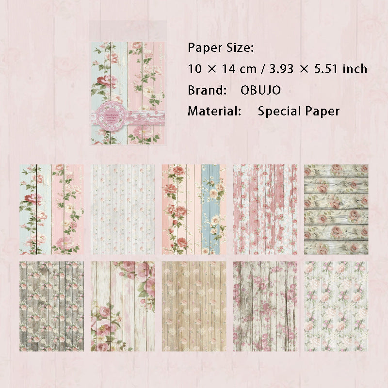 30 Pcs Wooden Color Scrapbook Paper MSZJ