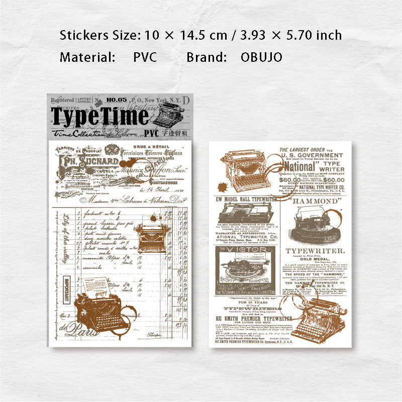 2 Sheets Vintage Handwriting Letter Transfer Stickers SGYJ