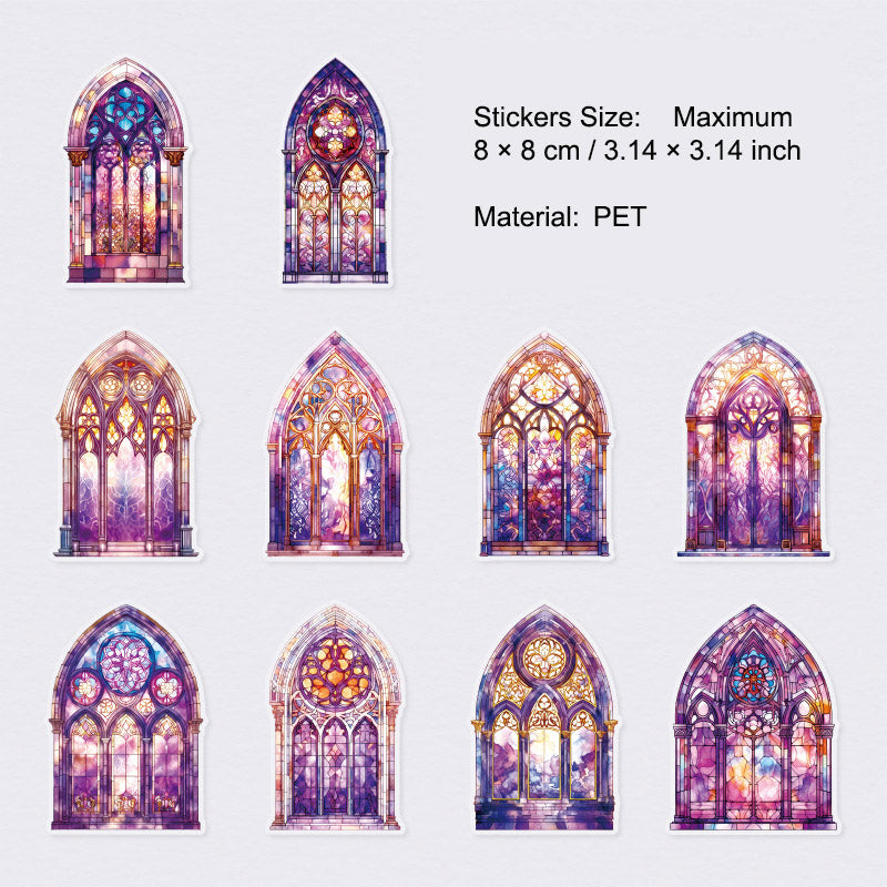 20 Pcs Shell Light Windows Stickers QCLL