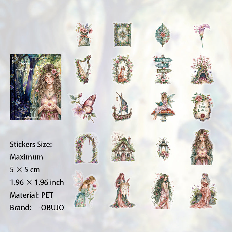 40 Pcs Fantasy Fairy PET Stickers MSHJ