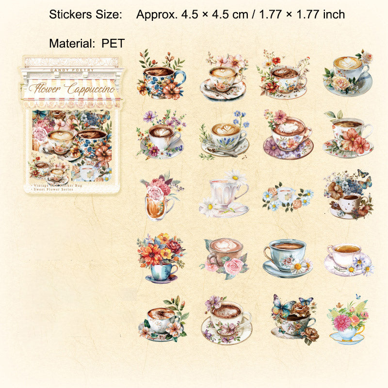 40 Pcs Crean Dessert PET Stickers TMHY