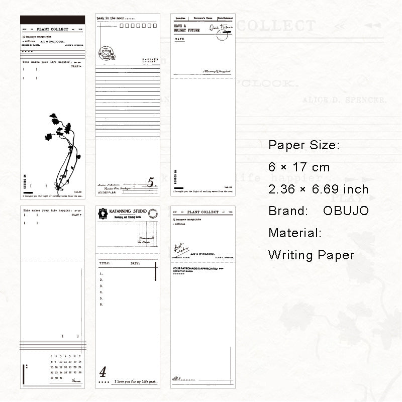 30 Sheets Vintage Notepad LLBJ