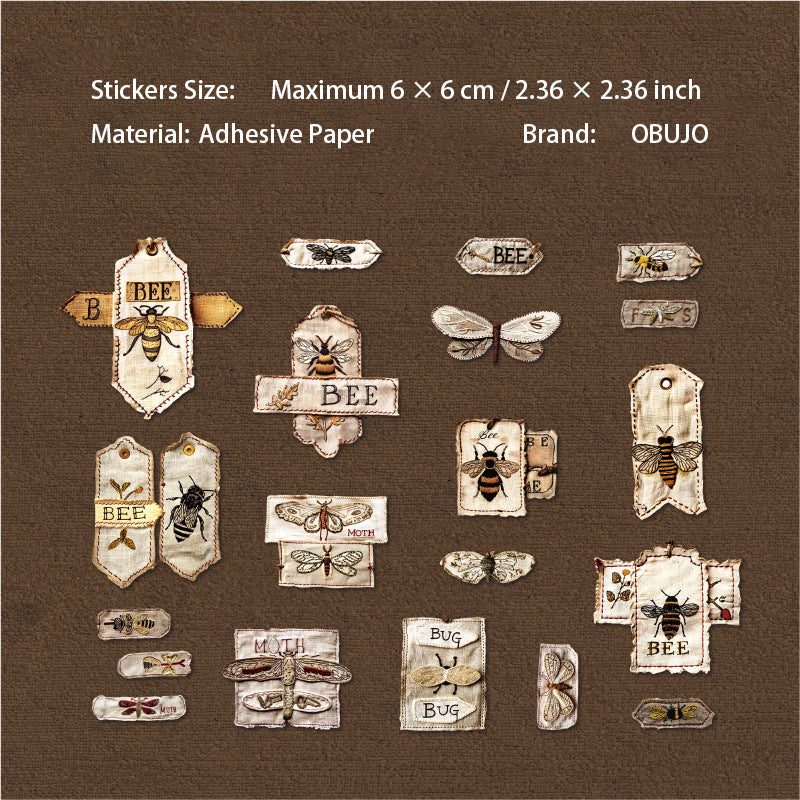 20 Pcs Vintage Lable Stickers SCBBQ