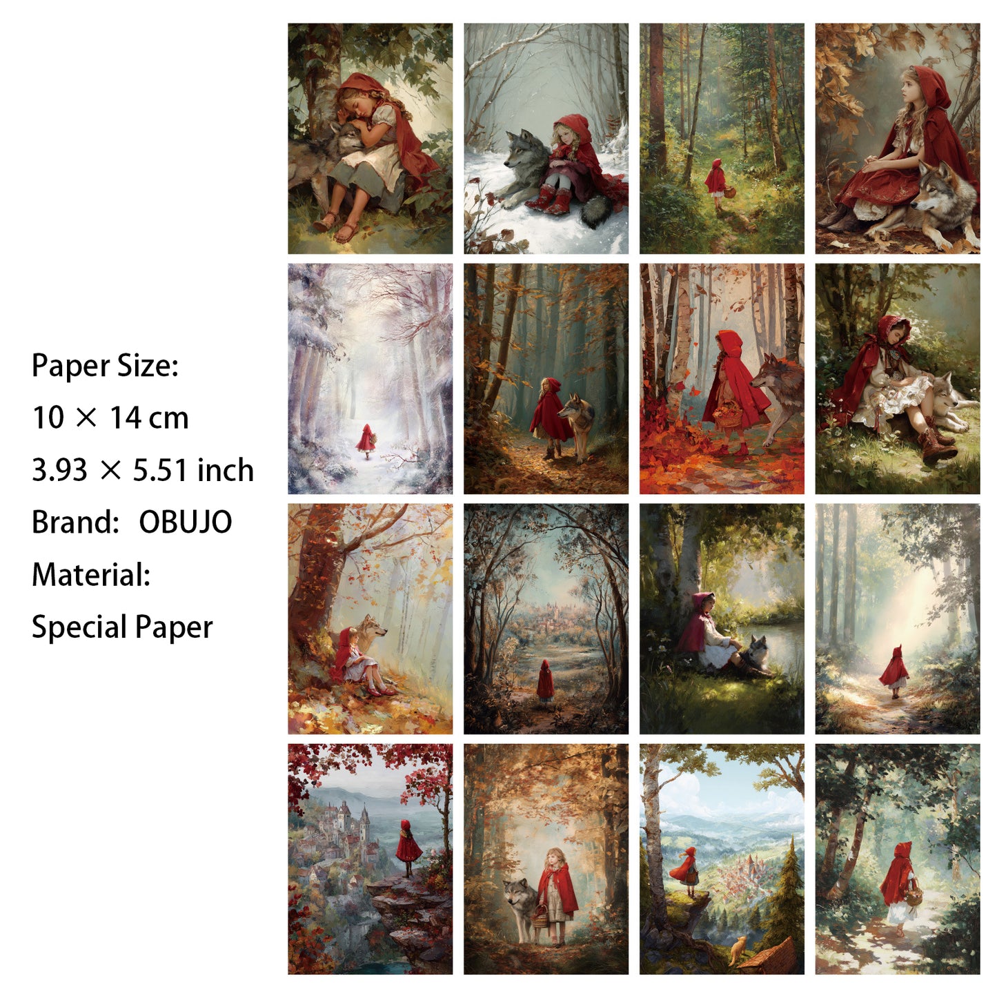 32 Sheets Fairy Tale Journal Paper FDTH