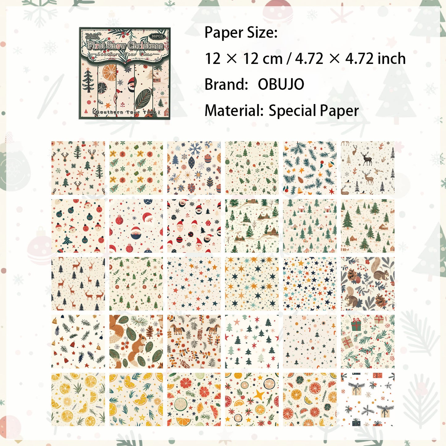 30 Sheets Botanical Journal Paper Pad NXSG