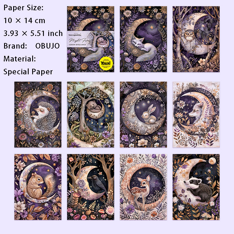 30 Pcs Woodland Animal Journal Paper YMSL