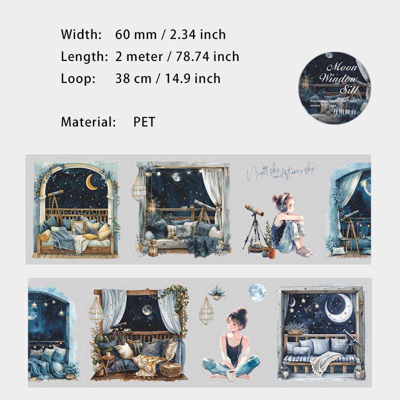 1 Roll Night Life PET Tape YMXXH