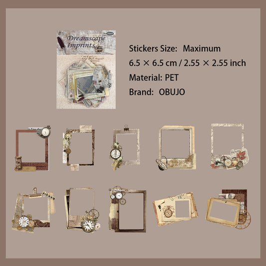 20 Pcs Vintage Frame PET Stickers FSYJ