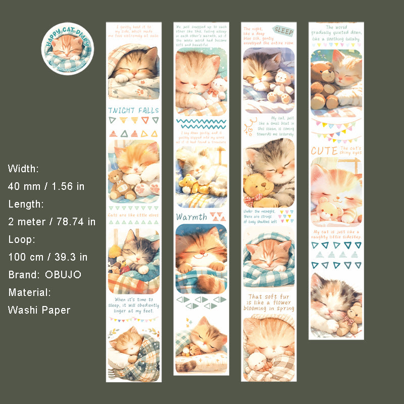 1 Roll Cat Theme Washi Tape KLXM