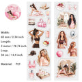 1 Roll Fitness Girl PET Stickers Tape ZLSH