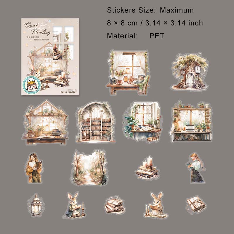30 Pcs Girl Roon PET Stickers JMYD