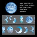 1 Roll Moon Themed PET Stickers Tape YGXL